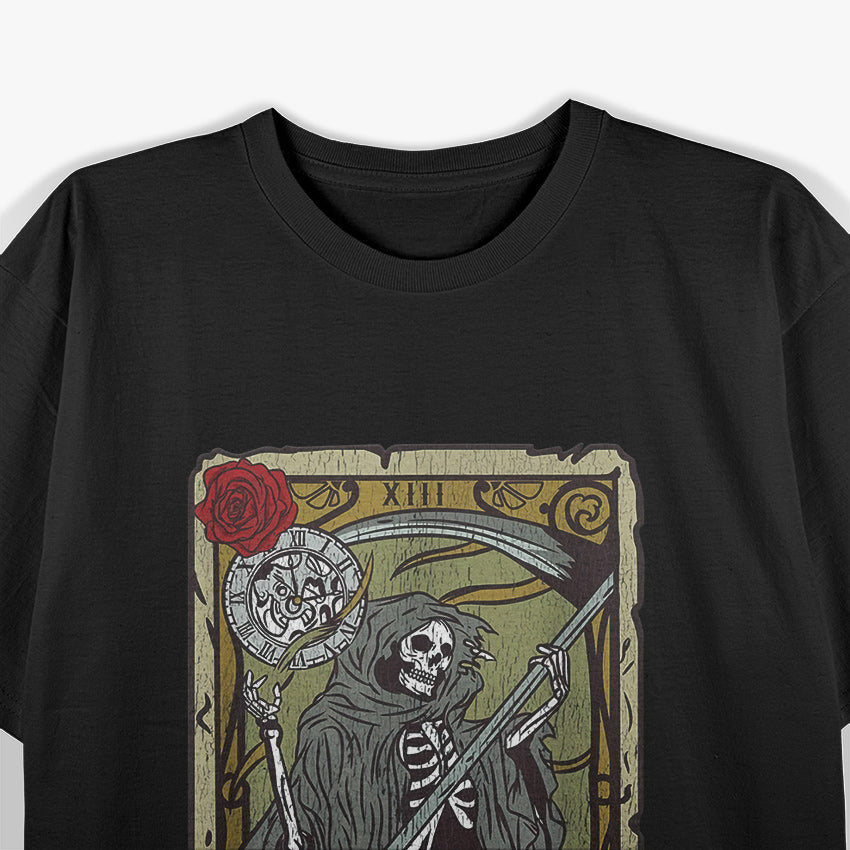 Vintage Death Tarot Card A Timeless Symbol of Transformation T-Shirt