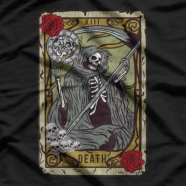 Vintage Death Tarot Card A Timeless Symbol of Transformation T-Shirt