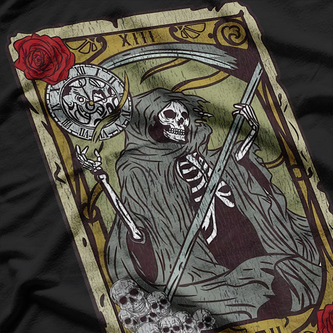 Vintage Death Tarot Card A Timeless Symbol of Transformation T-Shirt