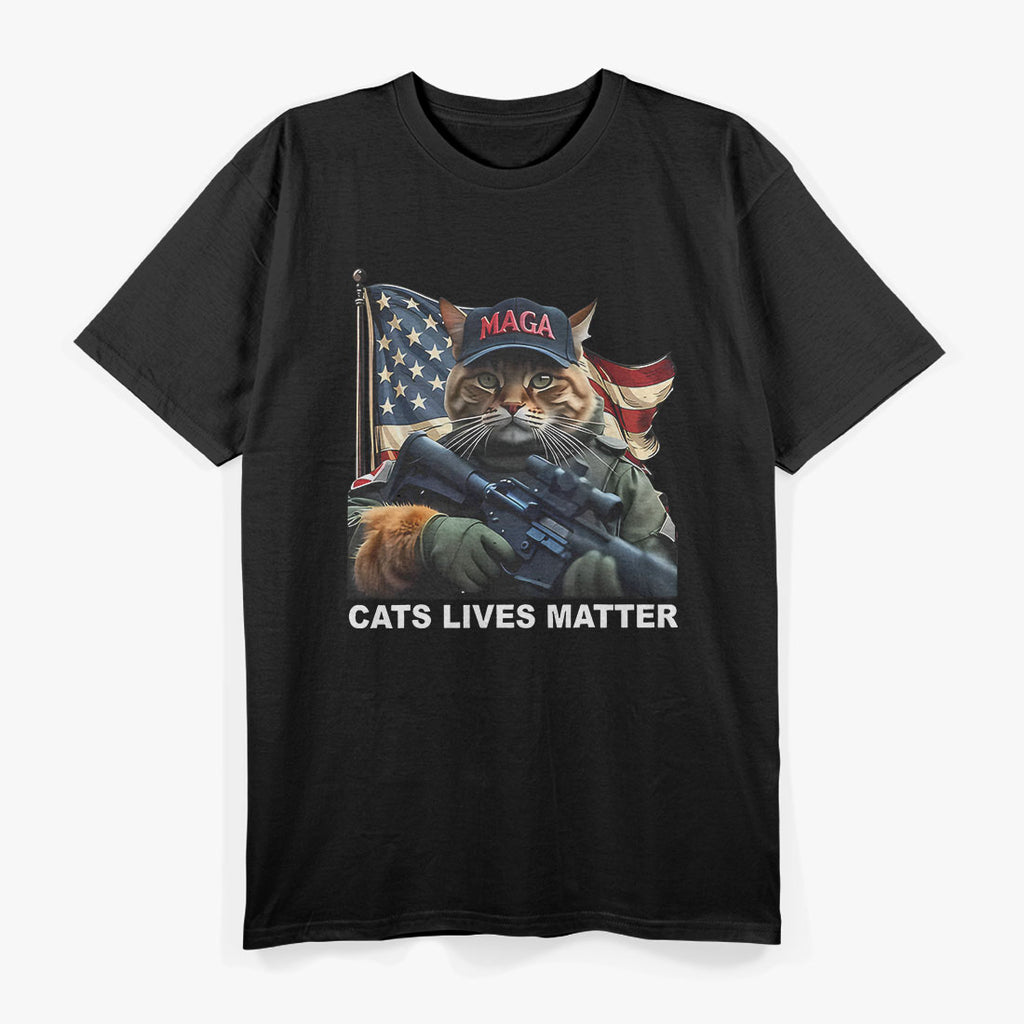 Cats Lives Matter Maga Trump 2024 T-Shirt