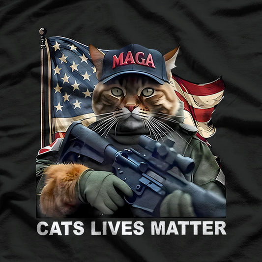 Cats Lives Matter Maga Trump 2024 T-Shirt