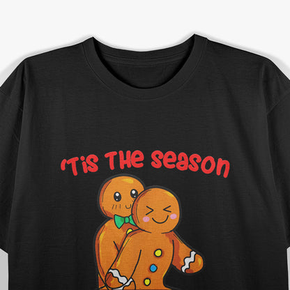 Naughty Gingerbread Couple Christmas Funny T-Shirt