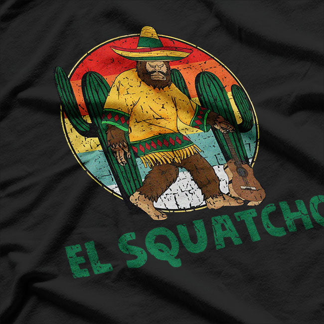 Mexico Sasquatch Bigfoot with Mexican Sombrero T-Shirt