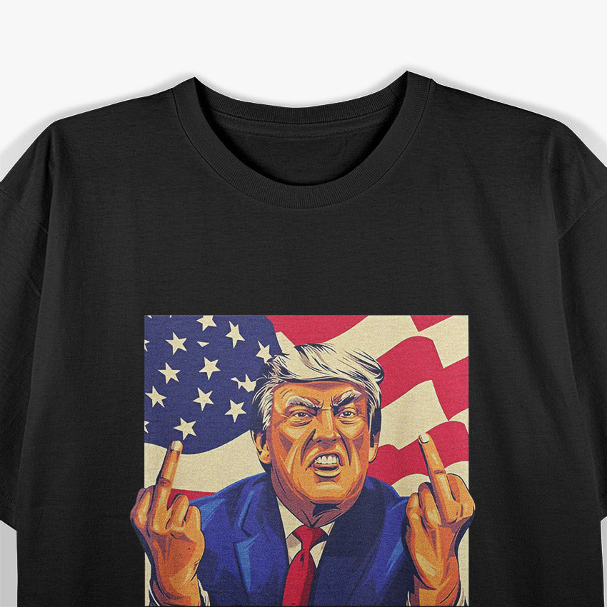 Donald Trump Middle Finger Biden Harris America Republican T-Shirt