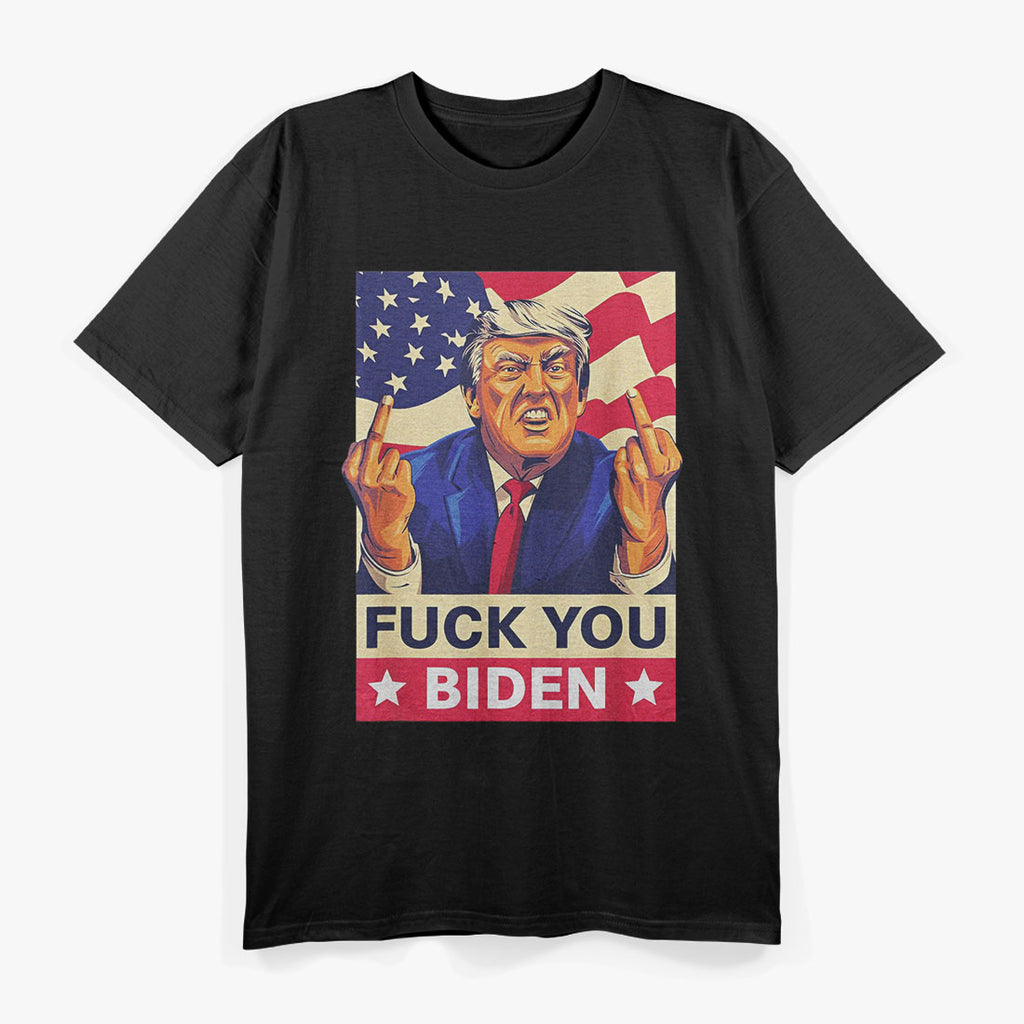 Donald Trump Middle Finger Biden Harris America Republican T-Shirt