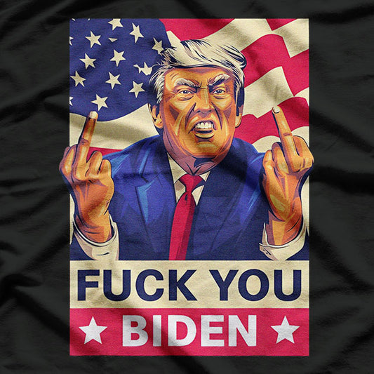 Donald Trump Middle Finger Biden Harris America Republican T-Shirt