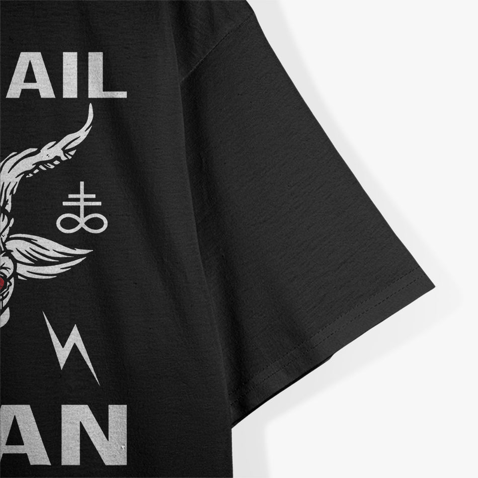 All Hail Satan Baphomet Occult Pentagram Symbol of Dark Rebellion T-Shirt