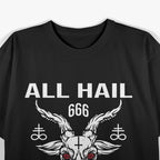 All Hail Satan Baphomet Occult Pentagram Symbol of Dark Rebellion T-Shirt