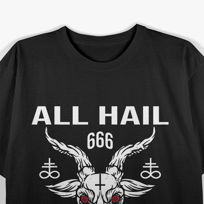 All Hail Satan Baphomet Occult Pentagram Symbol of Dark Rebellion T-Shirt