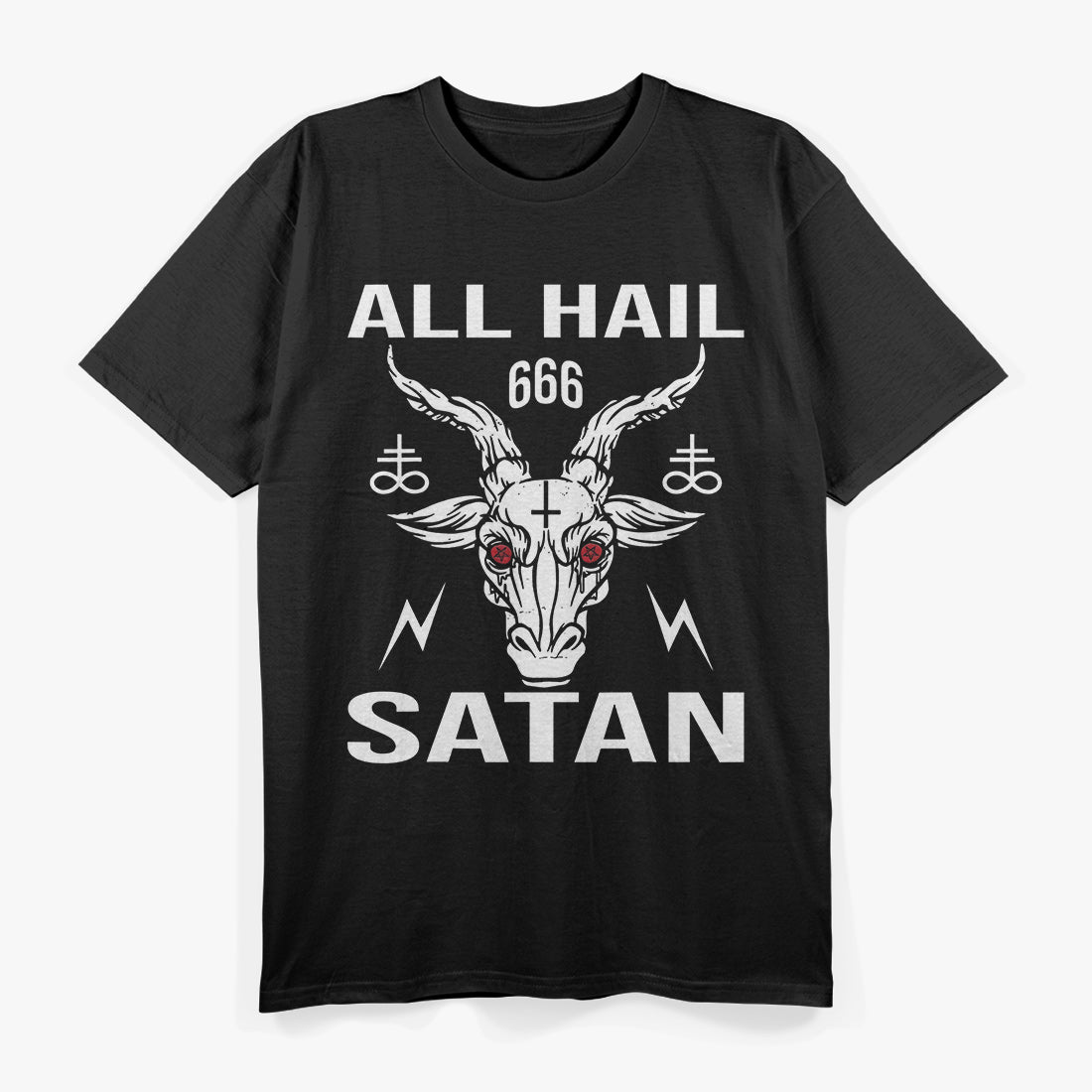 All Hail Satan Baphomet Occult Pentagram Symbol of Dark Rebellion T-Shirt
