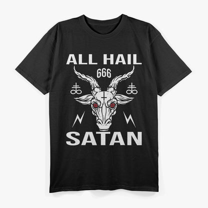 All Hail Satan Baphomet Occult Pentagram Symbol of Dark Rebellion T-Shirt