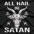 All Hail Satan Baphomet Occult Pentagram Symbol of Dark Rebellion T-Shirt