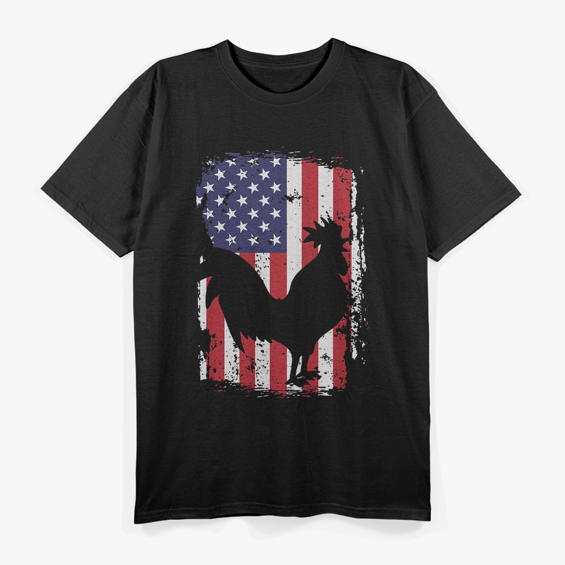 American Flag Chicken Country Farm Farmer T-Shirt