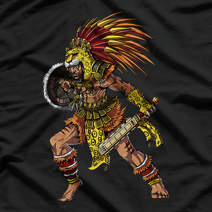 Aztec Jaguar Warrior Pride of Native Mexican Heritage T-Shirt