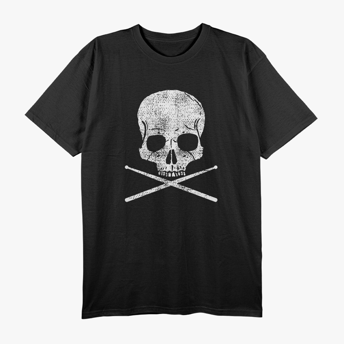 Death Drummer Metal Vintage Drum Set Drumsticks T-Shirt