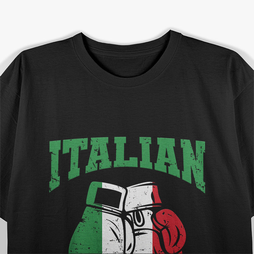 Italian Boxing Gloves - Italy Flag Design for Boxing Team and Pride T-Shirt