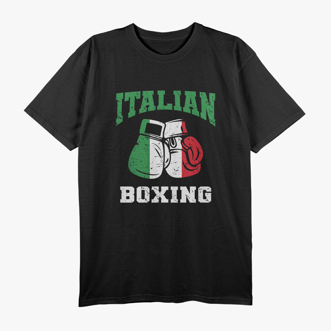 Italian Boxing Gloves - Italy Flag Design for Boxing Team and Pride T-Shirt