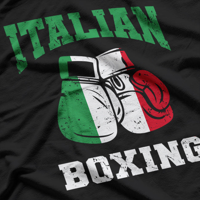 Italian Boxing Gloves - Italy Flag Design for Boxing Team and Pride T-Shirt