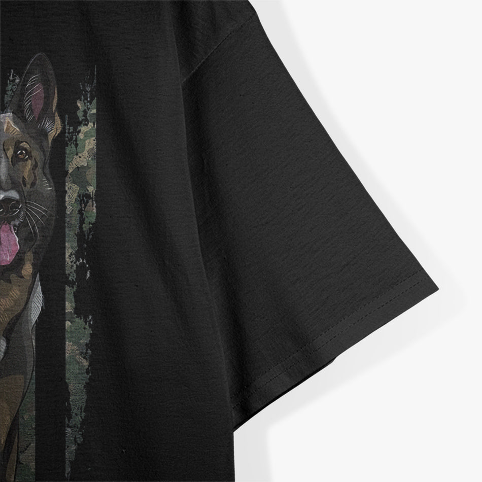 German Shepherd USA Flag Patriotic Shepherd T-Shirt