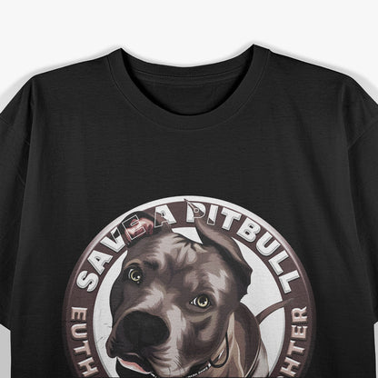 Pitbull Save A Pitbull Funny Dog Rescue Pitbull Mom Dad T-Shirt