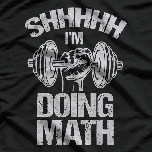 Shhh I'm Doing Math Weight Lifting Gym T-Shirt