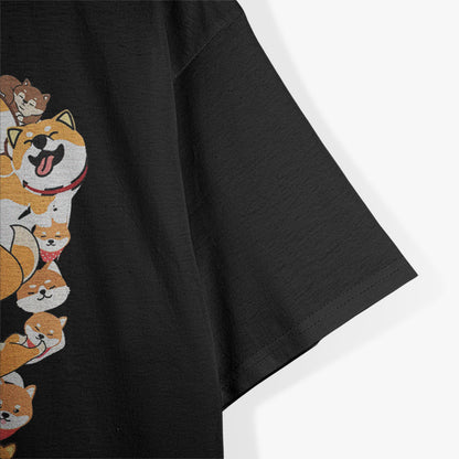 Shiba Inu Dog with a Skull T-Shirt