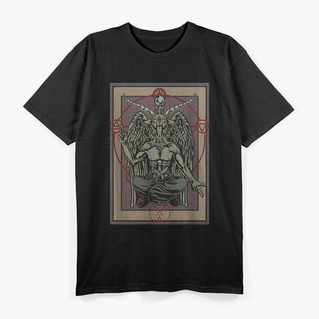 Tarot Goat The Mystical Baphomet Card Design T-Shirt