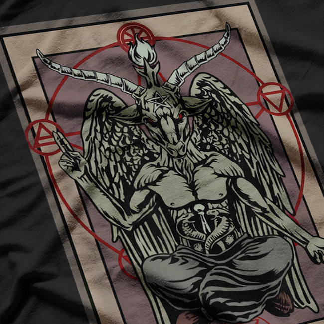 Tarot Goat The Mystical Baphomet Card Design T-Shirt