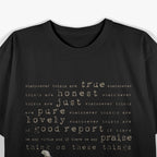 Think On These Things Philippians 4:8 A Bible Verse T-Shirt