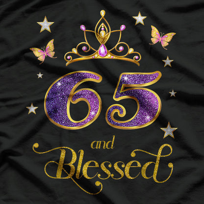 65 and Blessed 65 Years Old Birthday 65th Birthday T-Shirt