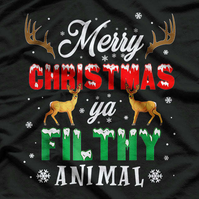 Merry Christmas You Filty Animal Ugly Graphic T-Shirt