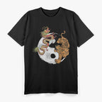 Asian Dragon & Tiger Yin Yang Balance of Power T-Shirt
