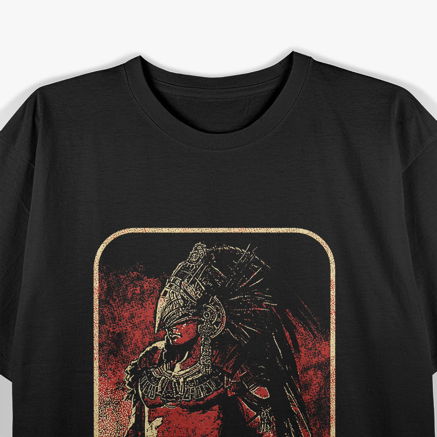 Aztec Warrior King Native Art of Mexicans and Mayans T-Shirt