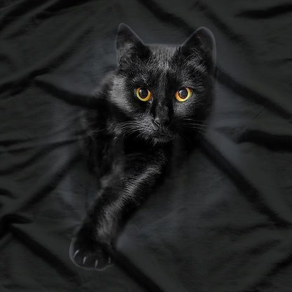 Black Cat Yellow Eyes T-Shirt