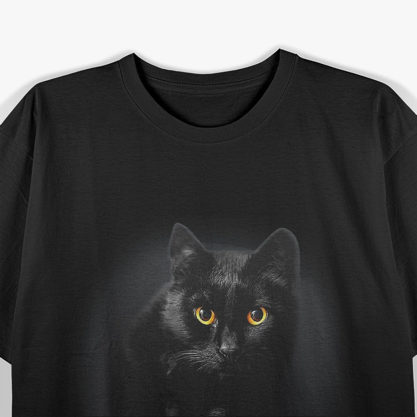 Black Cat Yellow Eyes T-Shirt