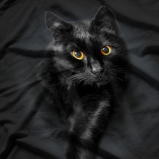 Black Cat Yellow Eyes T-Shirt