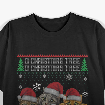 Cats Christmas Ornaments Matching Pajamas T-Shirt