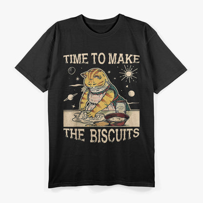 Cat Making Biscuits Vintage Christmas Funny Cat T-Shirt