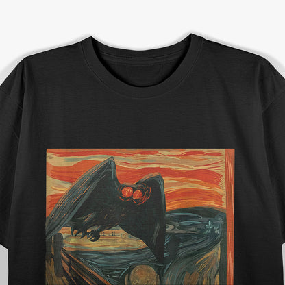 Mothman The Scream Mashup Cryptid Meets Iconic Art T-Shirt