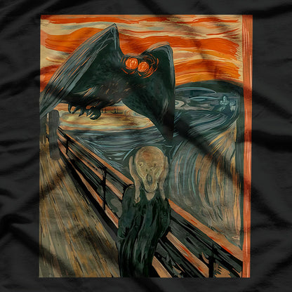 Mothman The Scream Mashup Cryptid Meets Iconic Art T-Shirt