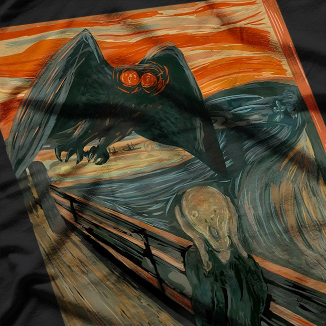 Mothman The Scream Mashup Cryptid Meets Iconic Art T-Shirt