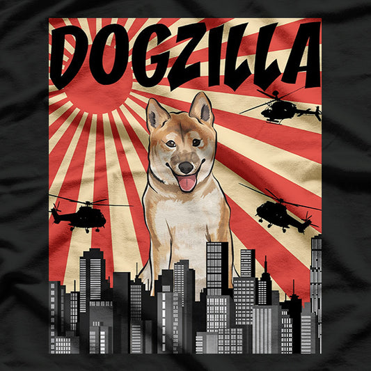 Funny Retro Dogzilla Shiba Inu T-Shirt