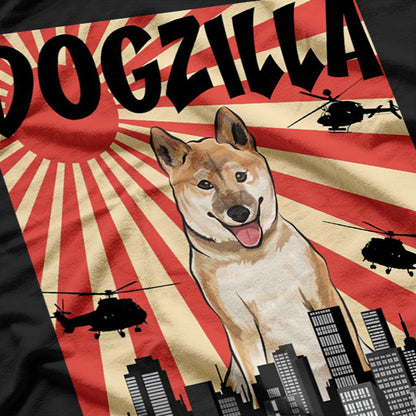 Funny Retro Dogzilla Shiba Inu T-Shirt