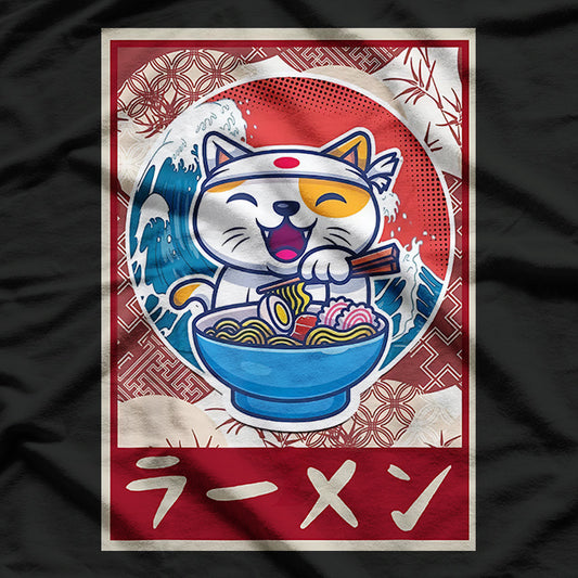 Cat Ramen Bowl Noodles Kawaii T-Shirt