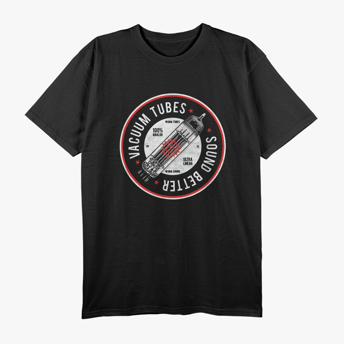 Retro Analog Audio Vacuum Tube Guitar Bass Cool Gift T-Shirt