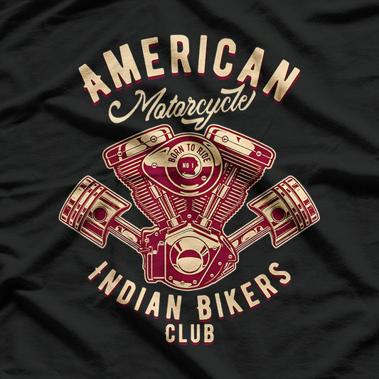 Native American Motorcycle Indian Bikers T-Shirt