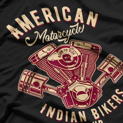 Native American Motorcycle Indian Bikers T-Shirt