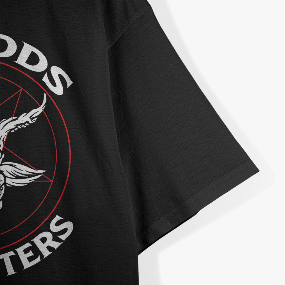 No Gods, No Masters: Baphomet Pentagram for Atheist Satanism Rebellion T-Shirt