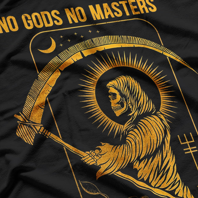 No Gods, No Masters Satanic Tarot Death Card T-Shirt