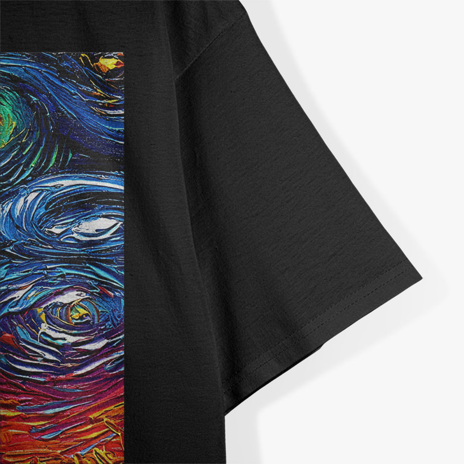 Orange Tabby Tiger Cat Starry Night T-Shirt